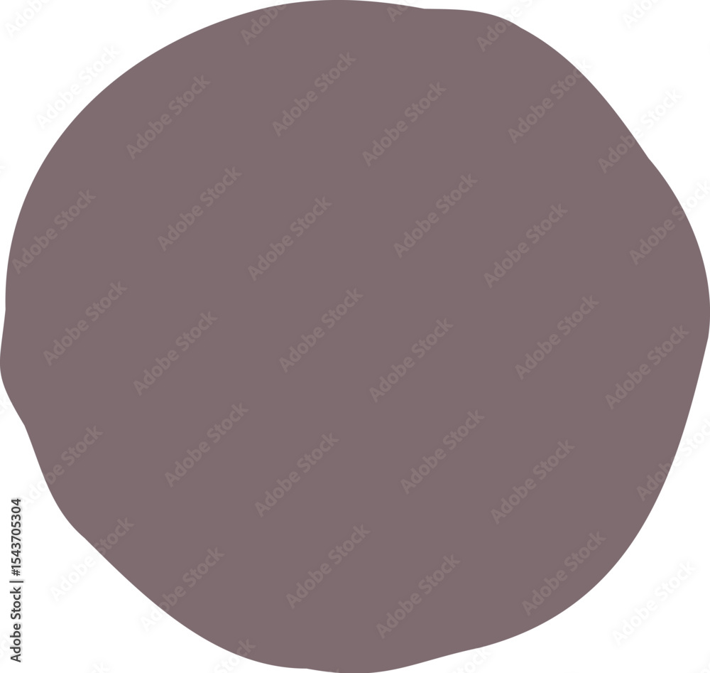 custom made wallpaper toronto digitalOrganic Clay Circle Blob in Taupe on Clean White Backdrop