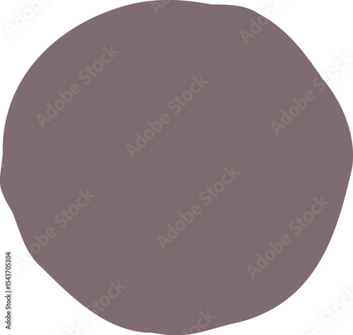 Wallpaper Mural Organic Clay Circle Blob in Taupe on Clean White Backdrop Torontodigital.ca