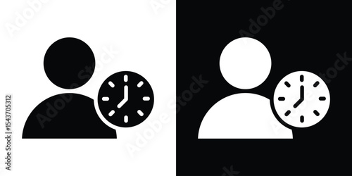 User time icon collection. line stroke icon. EPS 10