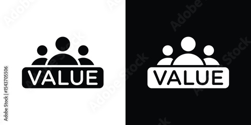 Value icon collection. line stroke icon. EPS 10