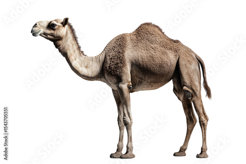 Full Body Side View Of Camel  isolated on a transparent background