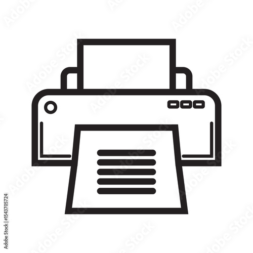 Print icon vector for web, computer and mobile app