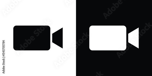 Video call icon collection. line stroke icon. EPS 10