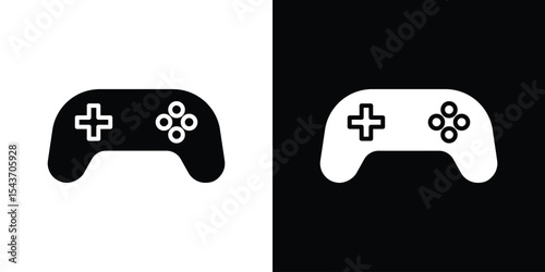 Video game controller icon collection. line stroke icon. EPS 10