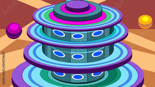 Quantum Multiverse Data Visual – Futuristic Neural Grid Vector Art.