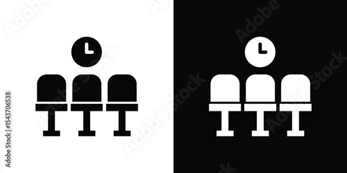 Waiting Room icon collection. line stroke icon. EPS 10