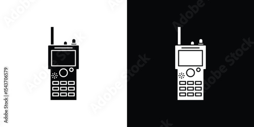 Walkie talkie icon collection. line stroke icon. EPS 10
