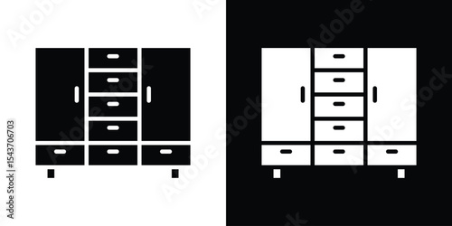 Wardrobe icon collection. line stroke icon. EPS 10