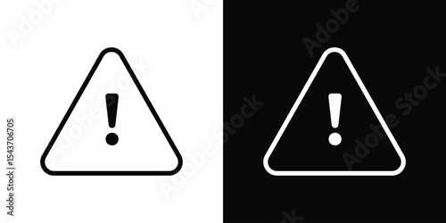 Warning icon collection. line stroke icon. EPS 10