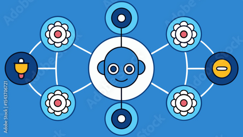 Quantum Multiverse Data Visual – Futuristic Neural Grid Vector Art.