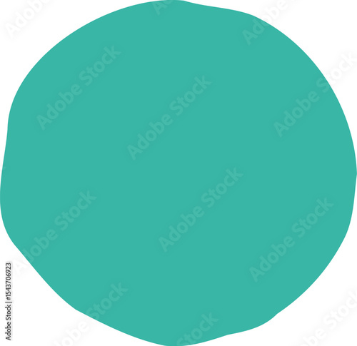 Aqua Green Blob: Abstract Shape with Organic Irregularity