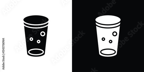 Water glass icon collection. line stroke icon. EPS 10