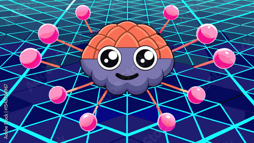 Quantum Multiverse Data Visual – Futuristic Neural Grid Vector Art.