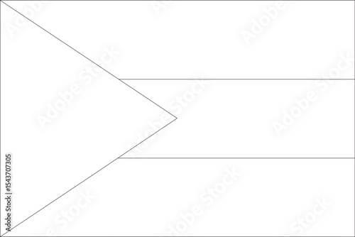 Bahamas flag outline with black and white color.