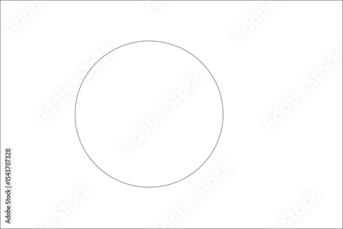 Bangladesh flag outline with black and white color.