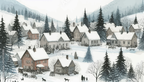 winter landscape in the mountains