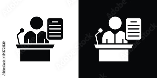 Witness icon collection. line stroke icon. EPS 10