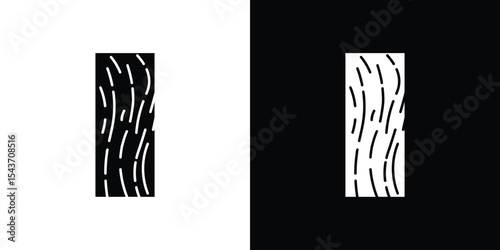 Wood board icon collection. line stroke icon. EPS 10