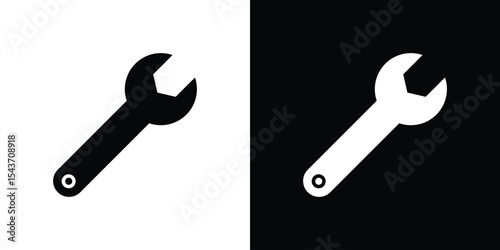 Wrench icon collection. line stroke icon. EPS 10