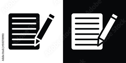 Writing icon collection. line stroke icon. EPS 10