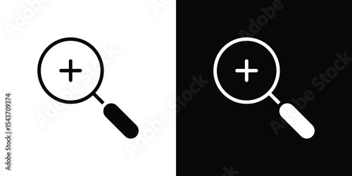 Zoom in icon collection. line stroke icon. EPS 10