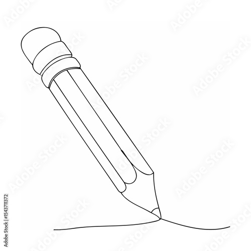 Black Line Art Drawing of Pencil Drawing Line black and white