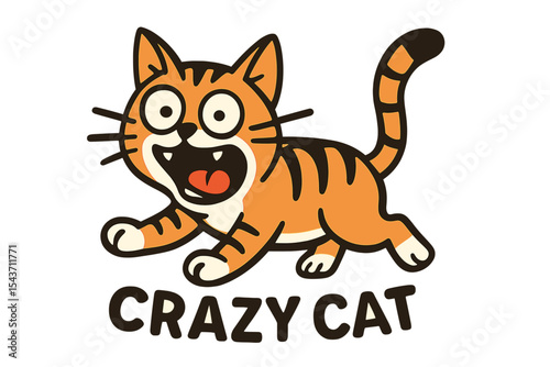  Crazy Cartoon Tiger Cat