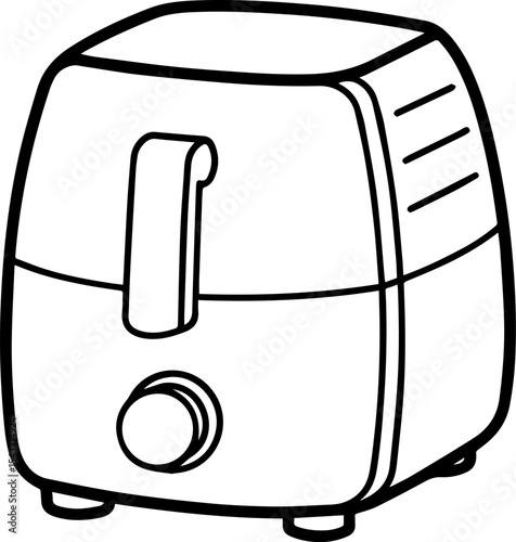 Air purifier outline vector illustration, line art
