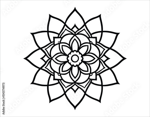 Lotus Mandala Silhouette