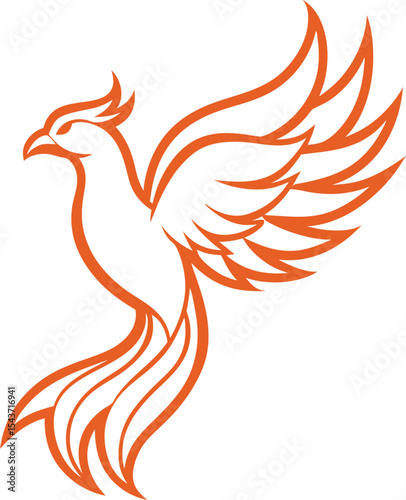 vector image of a Phoenix bird