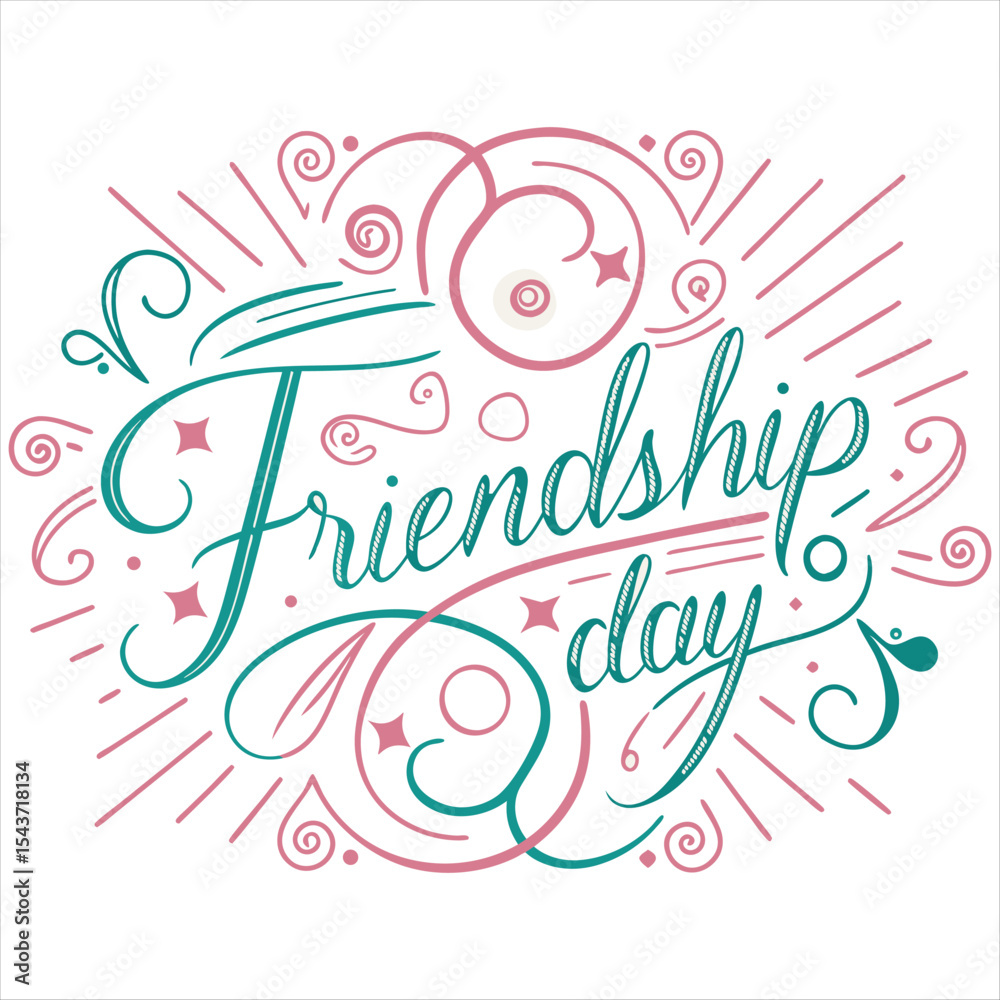 Obraz premium Friendship Day T-Shirt Design – Best Friends Forever Graphic
