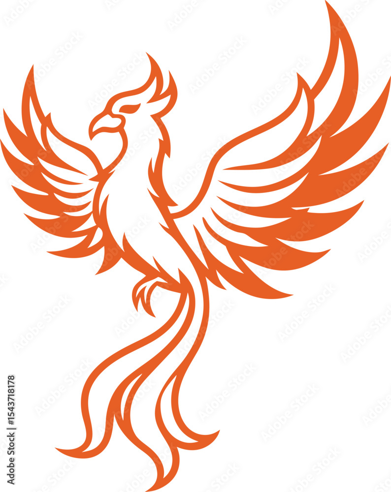 Fototapeta premium vector illustration of a Phoenix bird