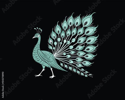 peacock vector illustration