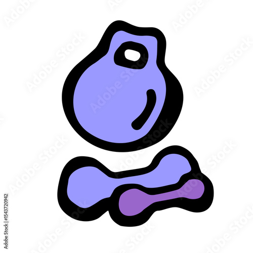 Vector illustration of sports dumbbells, different types, on a white isolated background