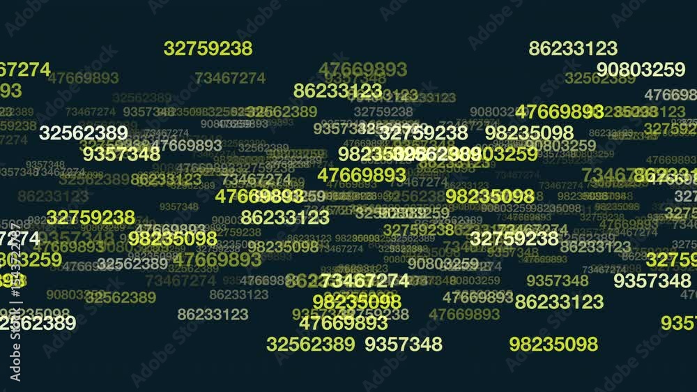 An image of scattered numbers in a grid on a black backdrop, devoid of pattern or order. The chaos and randomness of the arrangement create a sense of confusion and disorder