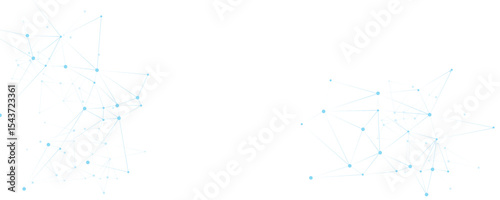 Abstract white blue digital technology futuristic communication high tech concept background. Technology dots lines connect network background.	