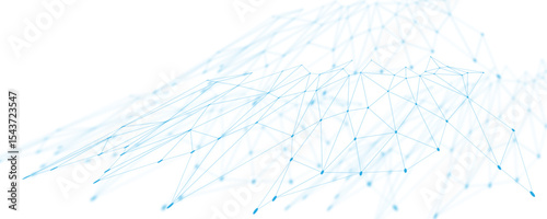 Abstract white blue digital technology futuristic communication high tech concept background. Technology dots lines connect network background.	