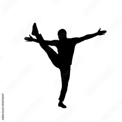 Dynamic Male Dancer Silhouette

