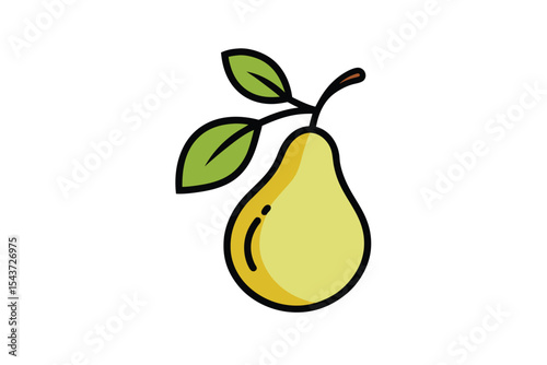 vintage hand drawn pear branch vector art