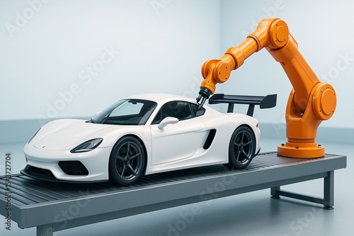 Innovative Construction of Advanced Vehicles in a High-Tech Facility Reflecting the Modern Automotive Industry