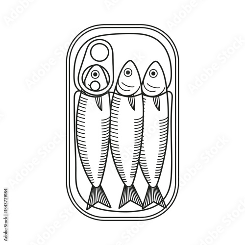 Canned Sardines Three Fish in a Tin