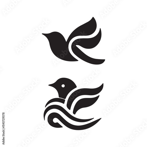 silhouette of a bird with wings
