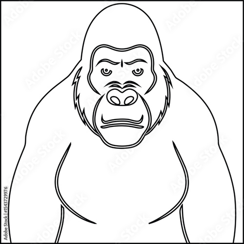 Detailed cartoon gorilla 3d vector design