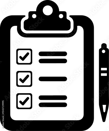 Flat Checklist Clipboard Design