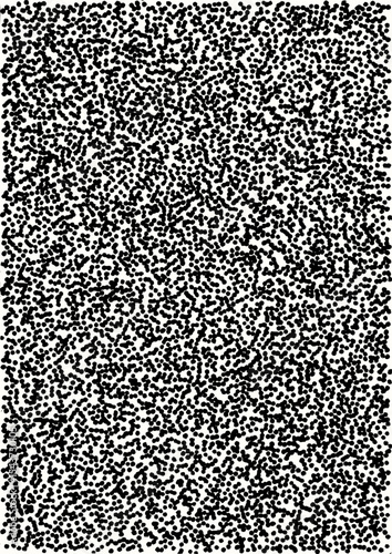 Minimilist dense scattering of black dots across a white background creating a textured visual pattern effect of dots vector