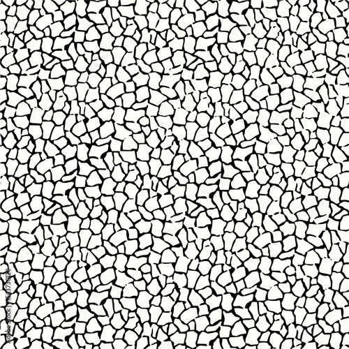 Minimilist abstract background featuring a dense network of irregular black shapes on a white surface design element vector