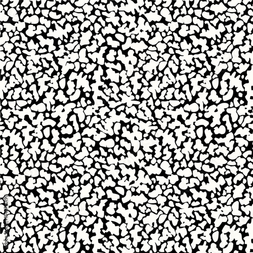 Minimilist monochrome abstract pattern featuring dense irregular shapes in black and white creating a speckled effect vector