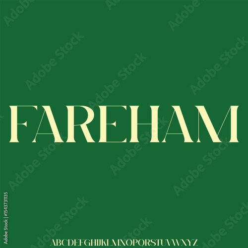 Elegant condensed serif font vector