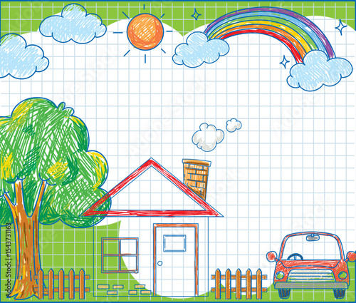 drawing of the house