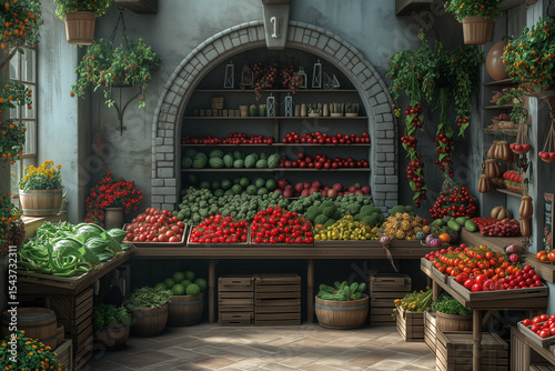 Abundance of plantbased, natural foods in local grocery store